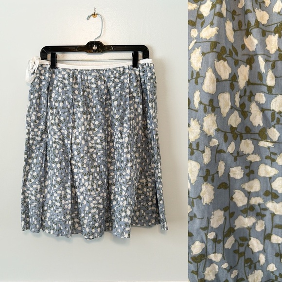 NWT Diffusion D Floral Mini Wrap Skirt Made in USA Cottage Core Soft Girl Sz L - Picture 1 of 11